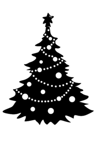 Елка силует Новогодняя