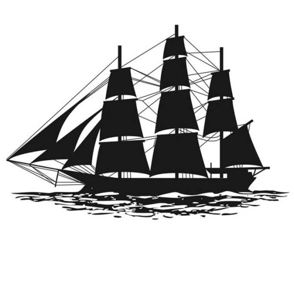 Силуэт парусного корабля
