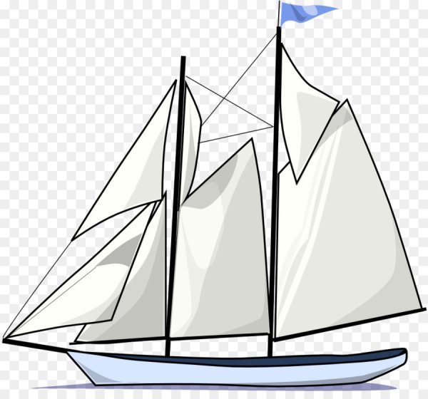 Лодка парусник вектор