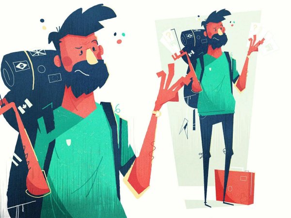 Персонажи в иллюстраторе