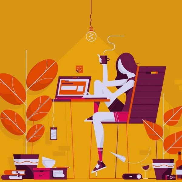 Флат стиль в иллюстраторе