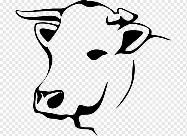 Силуэт головы коровы