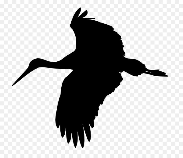 Силуэт журавля