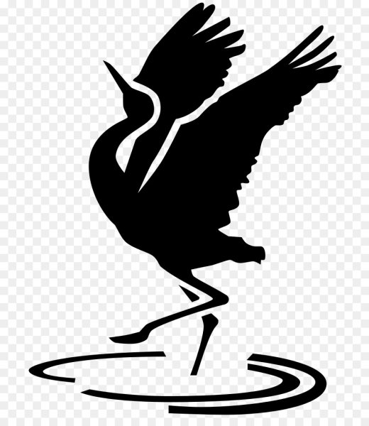 Силуэт журавля