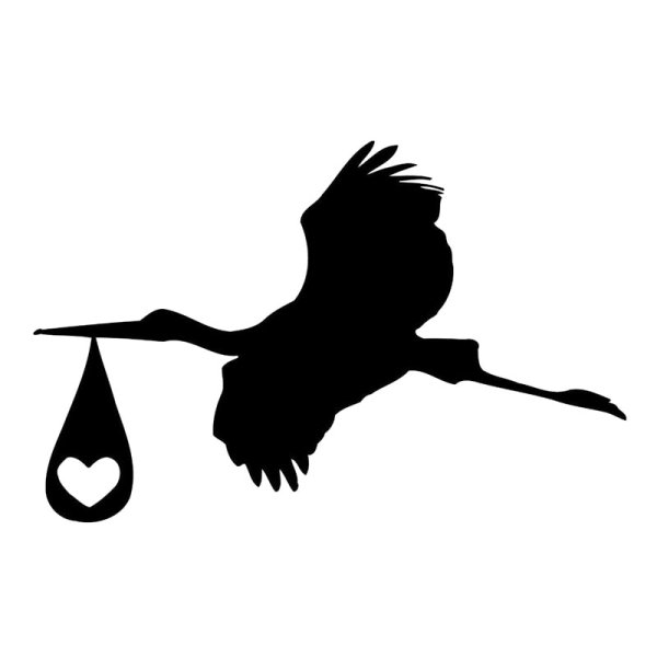 Аист силуэт