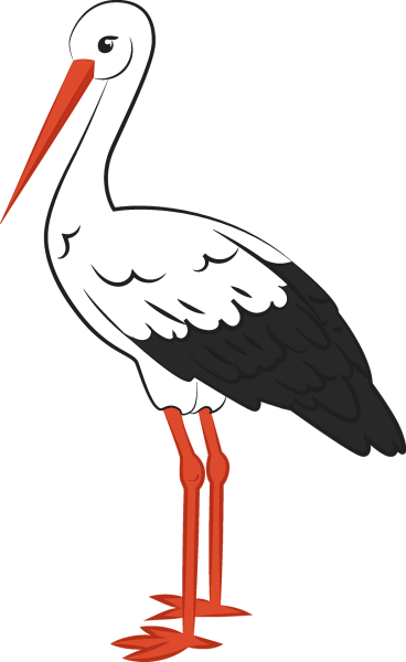 Аист с ребенком