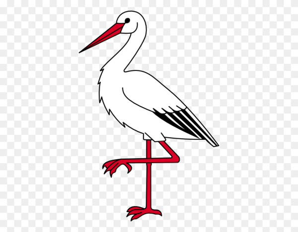 Аист трафарет для вырезания из бумаги