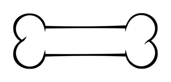 Трафарет косточки для собаки