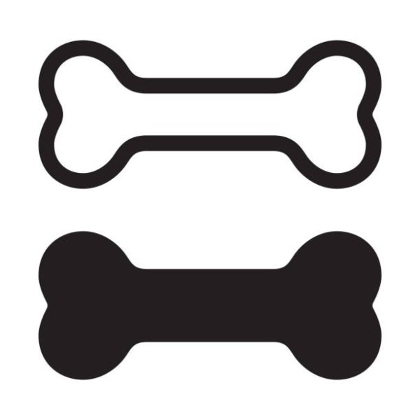 Силуэт косточки для собаки