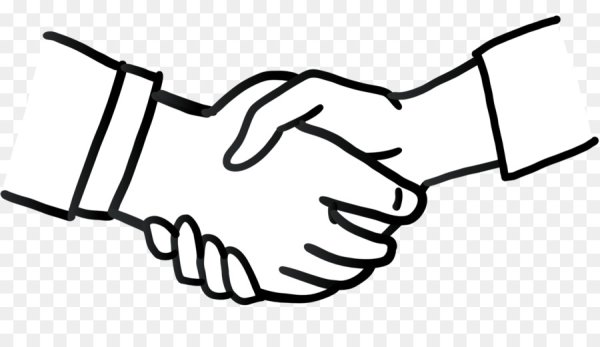 Рукопожатие на белом фоне