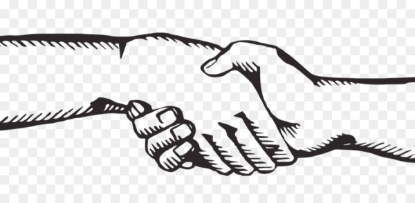 Рукопожатие черно белое