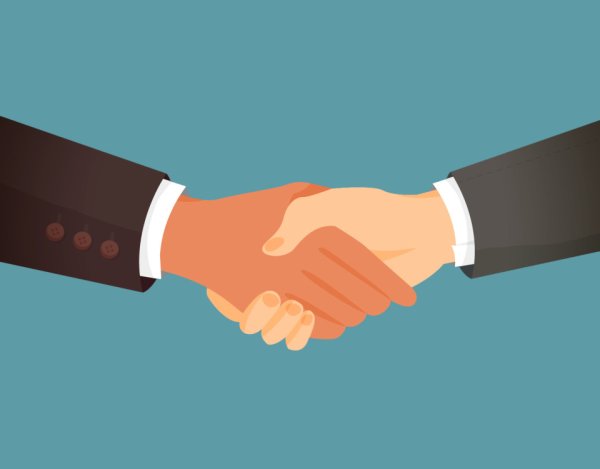Рукопожатие иллюстрация
