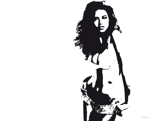 Трафаретные рисунки девушек
