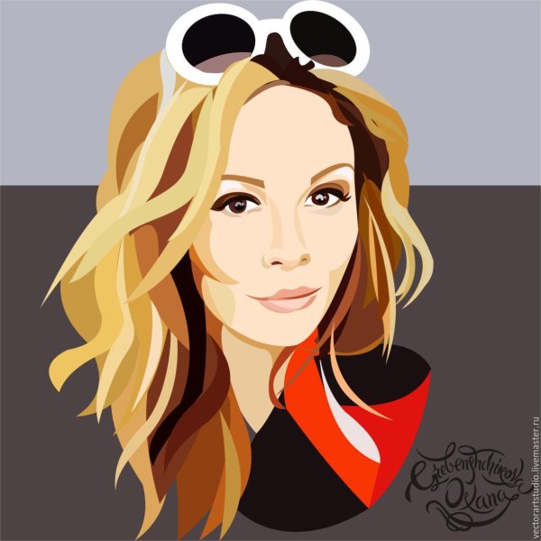 Портрет в векторном стиле