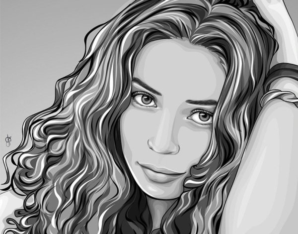 Лицо женщины рисунок