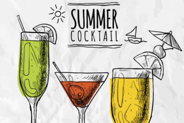 Бокал коктейль вектор