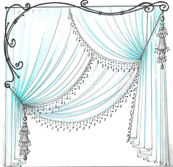 Занавеска набросок