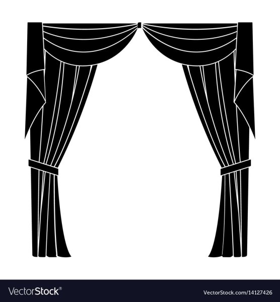 Театральный занавес силуэт