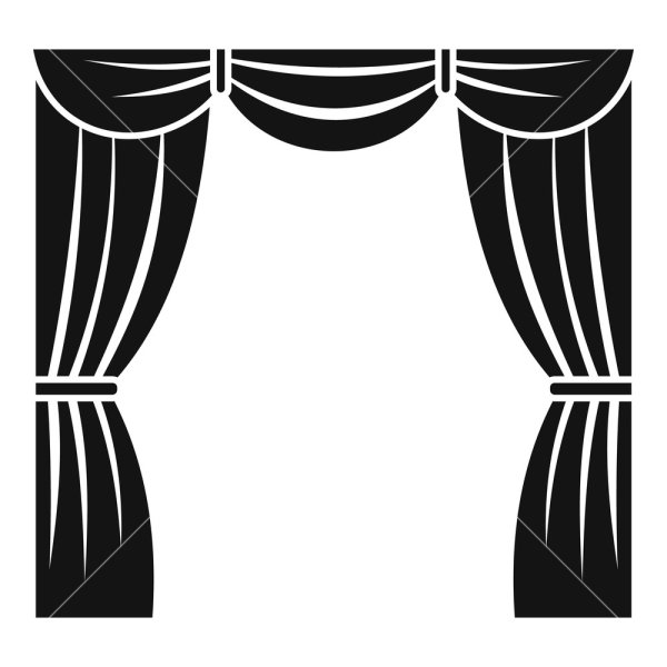 Силуэт занавеса в театре