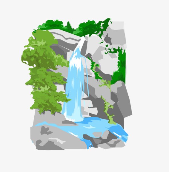 Водопад значок