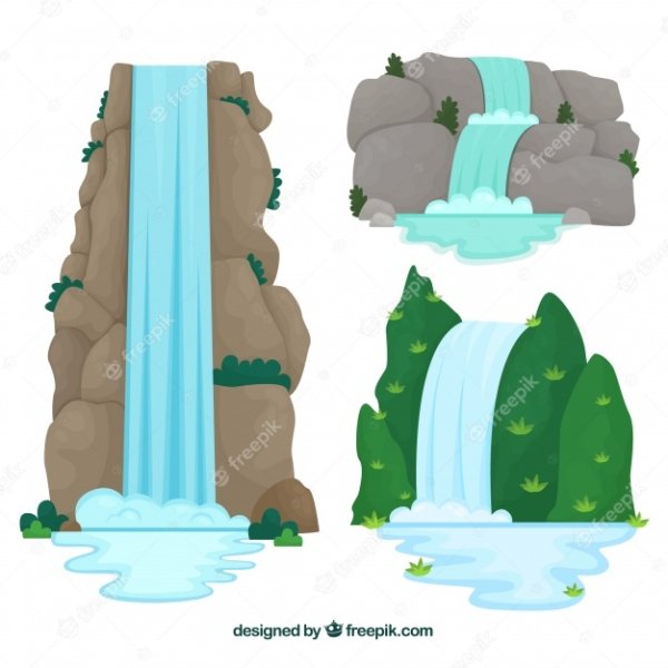 Водопад вектор