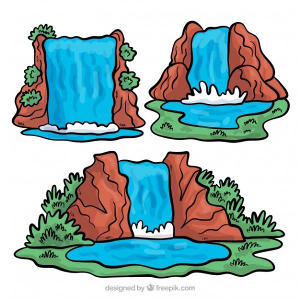 Водопад мультяшный