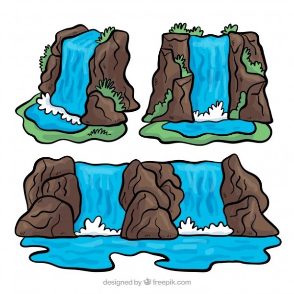 Водопад мультяшный