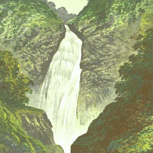 Горы водопад вектор