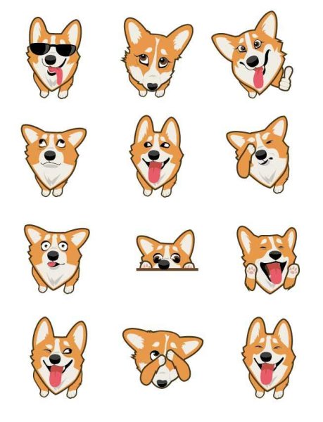 Корги вектор