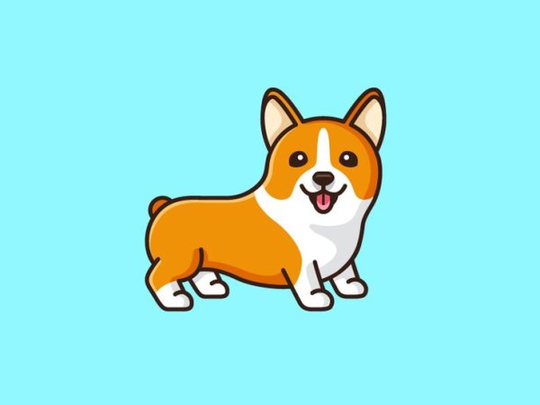 Корги иллюстрация