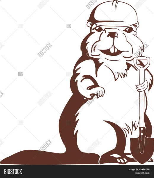 Злой бобер вектор