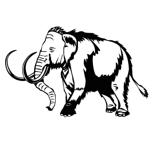 Мамонт трафарет