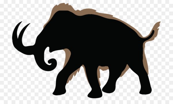 Силуэт шерстистый мамонт