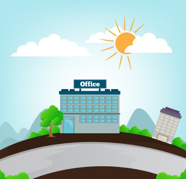 Офис здание вектор