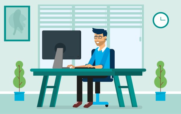 Flat иллюстрации офис