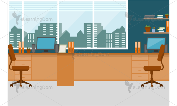 Офисный фон мультяшный