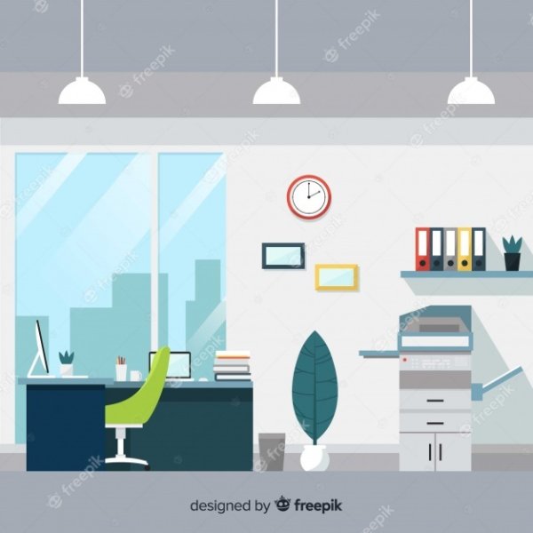 Интерьер офиса вектор