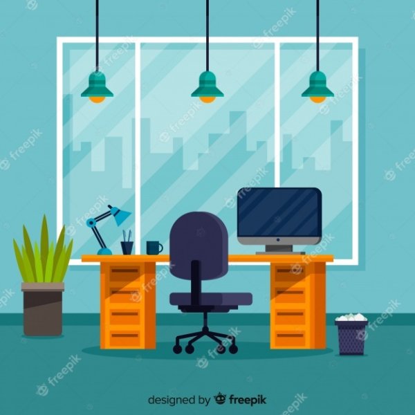 Офис Flat Design