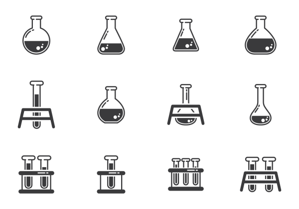 Лабораторная колба вектор
