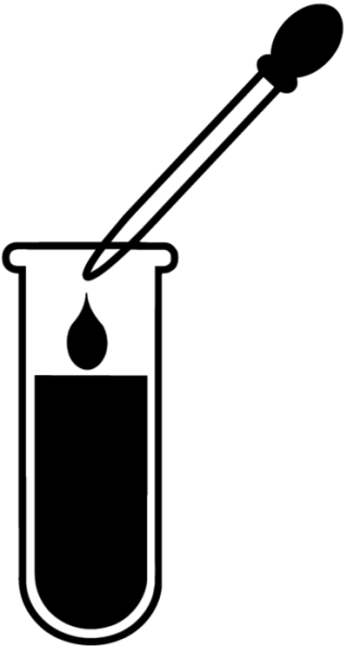 Пробирка черно белая