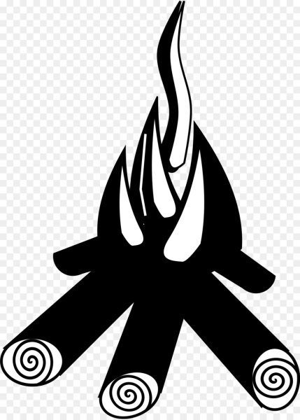 Костер силуэт