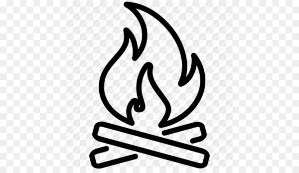 Костер силуэт