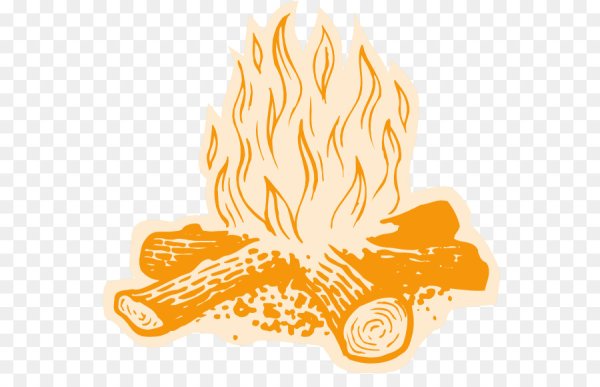 Костер в векторе черно-белое