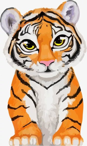 Нарисовать тигренка