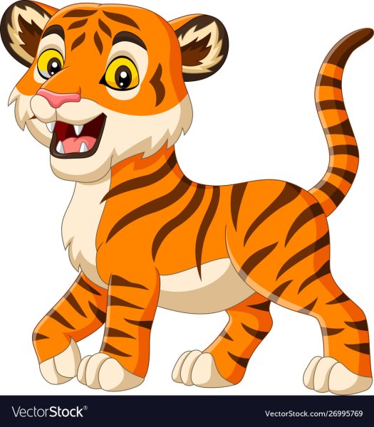 Векторное мультяшные тигрята