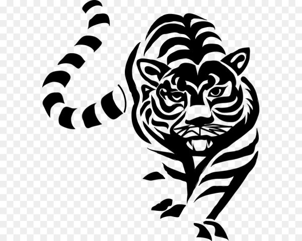 Очертания тигрицы с тигренком