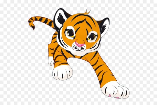 Трафарет Тигренок для детей