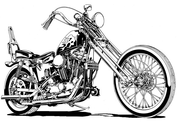 Мотоцикл Харлей Дэвидсон вектор