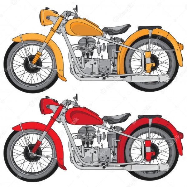 Ретро мотоцикл вектор