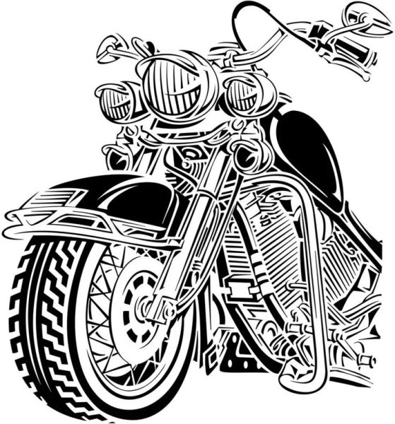 Трафарет мотоцикла